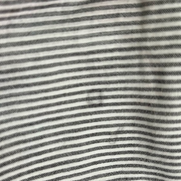 Maje Gray & White Striped 100% Cotton Button Down Long Sleeve Top Sz. 1 (S) - Picture 7 of 8